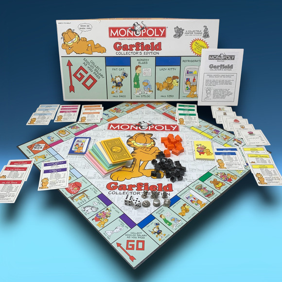 Vintage Garfield Monopoly Game Collector's Edition 25th Anniversary Complete - Picture 1 of 7